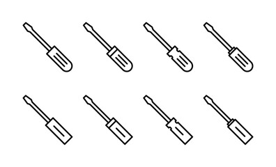 Screwdriver icon vector for web and mobile app. tools sign and symbol