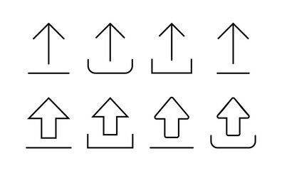Upload icon vector for web and mobile app. load data sign and symbol
