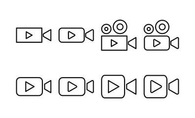Video icon vector for web and mobile app. video camera sign and symbol. movie sign. cinema