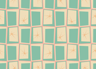 Geometric mid century modern style seamless pattern. vector background print.