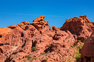 Sandstone Rock Formations in Valley of Fire Nevada