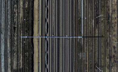 railway station tracks from above