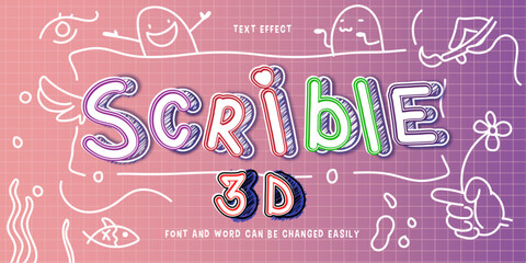 Scribble 3D: A Colorful Explosion of Text Effect