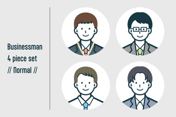 ノーマルなビジネスマンの4点セットno.1