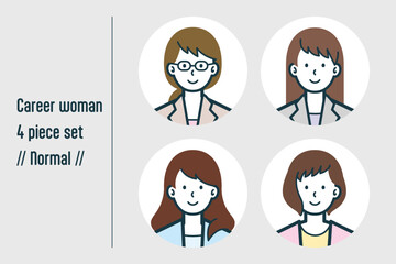 ノーマルなキャリアウーマンの4点セットno.1