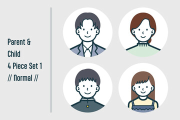 ノーマルな親子の4点セットno.1