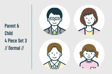ノーマルな親子の4点セットno.3