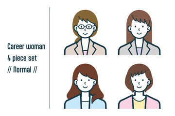 ノーマルなキャリアウーマンの4点セットno.1