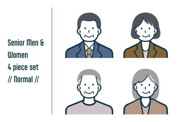 ノーマルなシニア男女の4点セットno.1