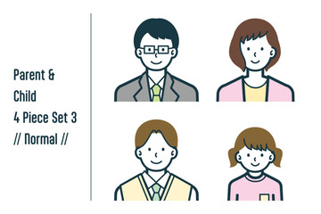 ノーマルな親子の4点セットno.3
