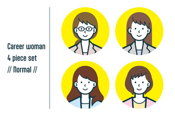 ノーマルなキャリアウーマンの4点セットno.1