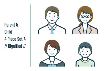 凛々しい親子の4点セットno.4