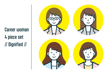 凛々しいキャリアウーマンの4点セットno.1