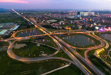 Fototapeta na wymiar panorama of Bac Ninh city