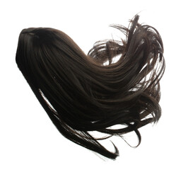 Long straight Wig hair style fly fall explosion. Black woman wig wave hair float in mid air....
