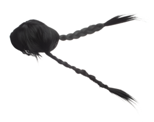 Pia long Wig hair style fly fall explosion. Black woman wig wave hair float in mid air. Straight black two pia wig hair wind blow cloud throw. White background isolated high speed freeze motion