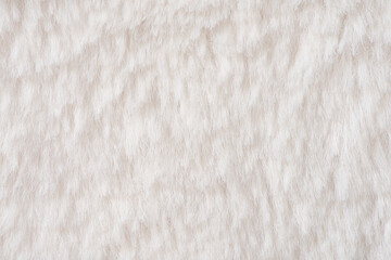 Plakat white plush fabric texture background , background pattern of soft warm material 