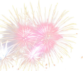 Isolated fireworks  created with generative ai