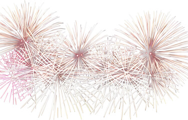 Isolated fireworks  created with generative ai