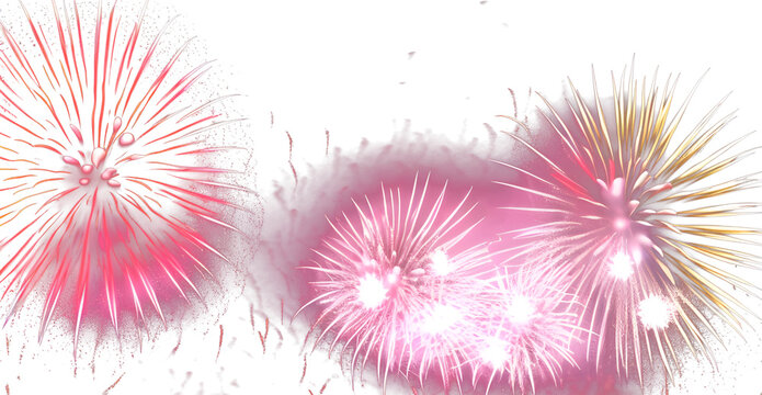 Isolated fireworks  created with generative ai