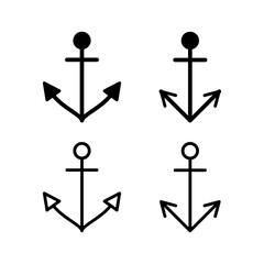 Anchor icon vector illustration. Anchor sign and symbol. Anchor marine icon.v