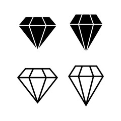 Diamond icon vector illustration. diamond gems sign and symbol