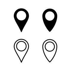 Pin icon vector illustration. Location sign and symbol. destination icon. map pin