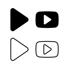 Play Icon vector illustration. Play button sign and symbol