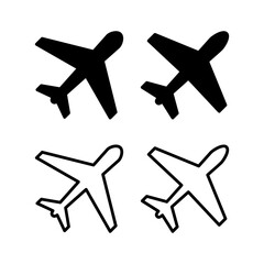Plane icon vector illustration. Airplane sign and symbol. Flight transport symbol. Travel sign. aeroplane