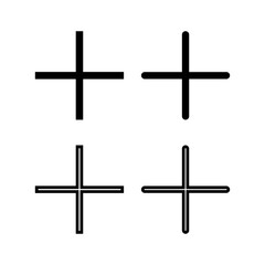 Plus Icon vector illustration. Add plus sign and symbol