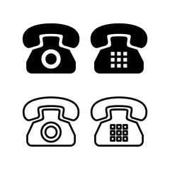 Telephone icon vector illustration. phone sign and symbol