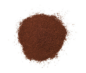 Coffee powder isolated on white background
