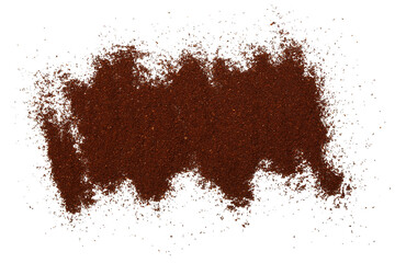Coffee powder isolated on white background