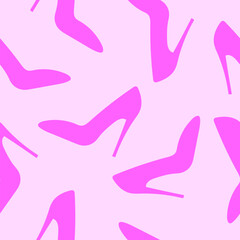 High heels shoes seamless pattern