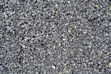 texture en graviers gris en extérieur
