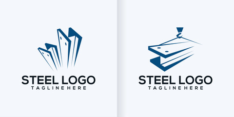 Steel Fabrication logo vector collection or construction logo illustration vector collection