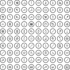 100 hygiene icons set. Outline illustration of 100 hygiene icons vector set isolated on white background