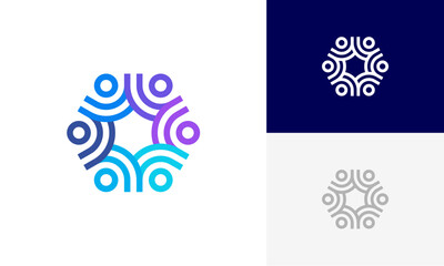 community logo, social community logo, global community logo, human family logo icon design vector