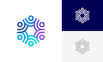 community logo, social community logo, global community logo, human family logo icon design vector