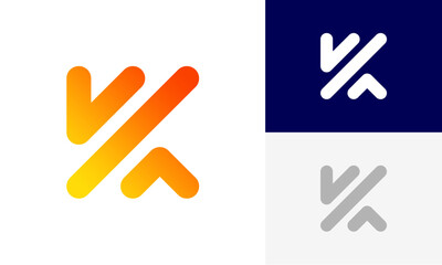 letter K logo design vector