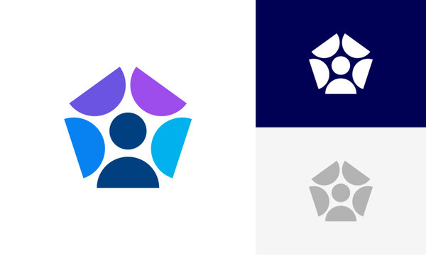 community logo, social community logo, global community logo, human family logo icon design vector