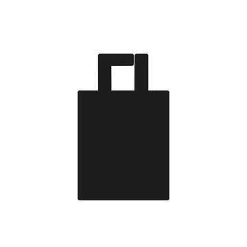 シンプルな黒いトートバッグのアイコン