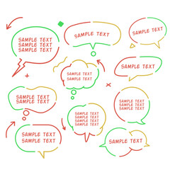 Chat icon and easy to use! Set of speech bubbles