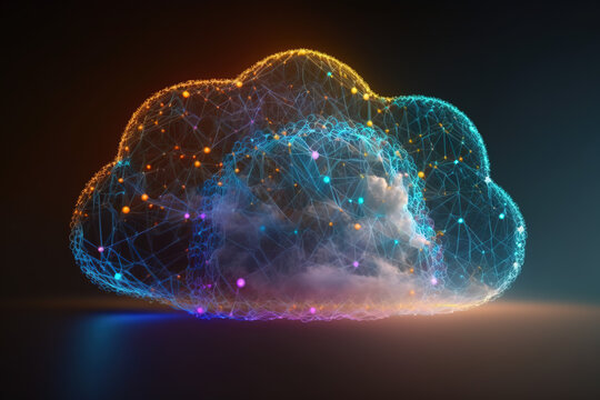 Cloud Computing, Cyber security, AI Mind, Network Management, Modern Data Center, Cloud Networking, AI Generated Art