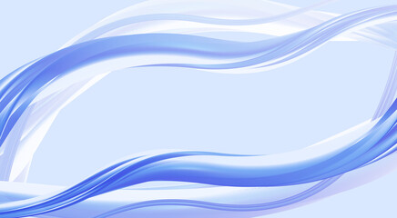 波のクールなブルーの背景素材。流れるようなライン