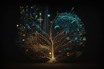 Data Tree Graphic Background 