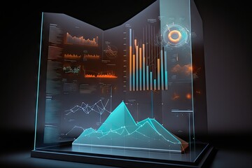 Holographic of Data Infographic Technology Background