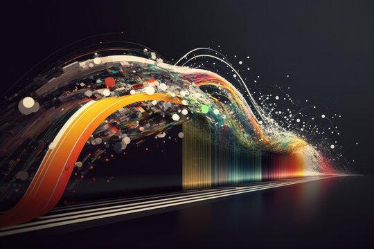Data Stream Flowing in Tube. Technology Background