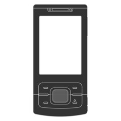 mobile phone isolated on white background