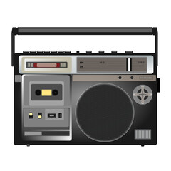 vintage audio cassette player illustration